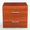 Contemporary Cherry Two-drawer Filing Cabinet