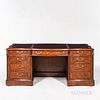 Mahogany Library Desk with Tool-leather Top