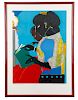 Romare Bearden "The Lamp", Signed Lithograph