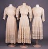 THREE TEA DRESSES, EARLY 1910s