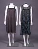 TWO BEADED OR SEQUINED PARTY DRESSES, 1920-1930s