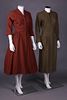TWO IRENE DAY DRESSES, AMERICA, 1947-1950