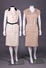 TWO DESIGNER DAY DRESSES, AMERICA, 1950-1955