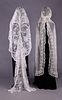 TWO EMBROIDERED VEILS, 1860-1920