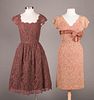 TWO LACE PARTY DRESSES, AMERICA, 1950s