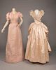 TWO PINK EVENING GOWNS, AMERICA, LATE 1880s