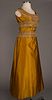 GOLD SILK EVENING GOWN, FRANCE, c. 1948