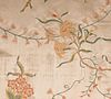 EMBROIDERED SILK BEDCOVER, LATER 18TH C