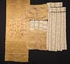 TWO SETS OF TEXTILE FRAGMENTS, 18TH & 19TH C