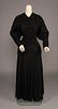 BLACK WOOL WALKING DRESS, 1890-1910
