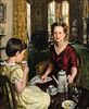 John Koch (American, 1909-1978), Teatime: Marian Burt Morgan and Evelyn Morgan as a Girl