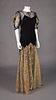 NET & ORGANDY EVENING GOWN, LATE 1930s