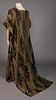 GOLD BROCADE TRAINED EVENING GOWN, c. 1910