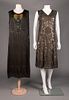 TWO SEQUINED & BEADED EVENING DRESSES, 1923-1928