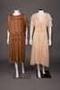 BEADED DRESS, c. 1922 & EMBROIDERED DRESS, c. 1930