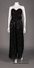 STRAPLESS & SEQUINED EVENING JUMPSUIT, 1980s