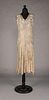 SILVER BEAD ENCRUSTED EVENING GOWN, LATE 1920s