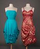 ONE HEIM TURQUOISE & ONE LAME PARTY DRESS, 1950s