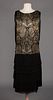 GOLD & SILVER STENCILED EVENING DRESS, 1920s
