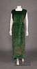 GALLENGA STENCILED VELVET EVENING GOWN & STOLE, ITALY,