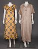 TWO COTTON DAY DRESSES, 1930s