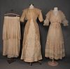 TWO EMBROIDERED & LACE DAY GARMENTS, 1900-1910s