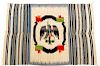 Vintage Mexican Saltillo Serape Two-Sided Blanket