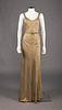 GOLD TISSUE EVENING GOWN & JACKET, 1930s