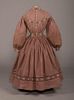 GIRLS COTTON DAY DRESS, AMERICA, MID 1860s