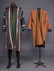 TWO STRIPED ROBES, TURKMENISTAN, MID 20TH C