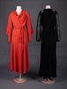 ONE RED & ONE BLACK EVENING DRESS, 1930s