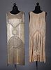 TWO ELABORATELY BEADED FLAPPER DRESSES, 1920s