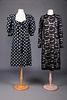 TWO YSL BLACK & WHITE PARTY DRESSES, 1960s & 1980s