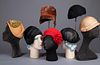 SEVEN LADIES CLOCHES & HATS, 1920-1930s