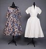 TWO PARTY DRESSES, MID 1950s