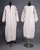 TWO EMBROIDERED LINEN DRESSES, UKRAINE, 20TH C