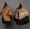 ONE BROWN LACE JACKET & ONE CAPELET, c. 1908