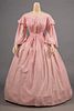 PINK GINGHAM DAY DRESS, 1850s