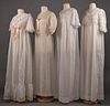 FOUR LACE & COTTON LAWN NEGLIGEES, EARLY 20TH C