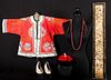 GARMENTS, MANDARIN NECKLACE & EMBROIDERED PANEL, CHINA