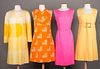 FOUR B H WRAGGE SUMMER DRESSES, LATE 1960s