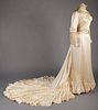 SILK CHARMEUSE DE-CONSTRUCTED WEDDING GOWN, 1890s