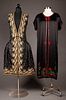 TWO BLACK SILK EVENING GOWNS, 1920s