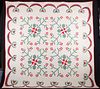 WHIG ROSE QUILT, INDIANA, c. 1840-1860