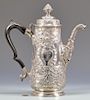 18th Cent. Irish Sterling Coffee or Chocolate Pot