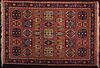 DECORATIVE WOOL SCATTER RUG, EARLY 20TH C.