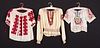3 ETHNIC BLOUSES, EARLY 20TH C.