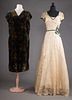 TWO PARTY DRESSES, c. 1928 & c. 1940