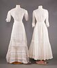 TWO WHITE LAWN TEA GOWNS, 1900-1904
