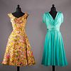 TWO AMERICAN DESIGNER PARTY DRESSES, 1950s